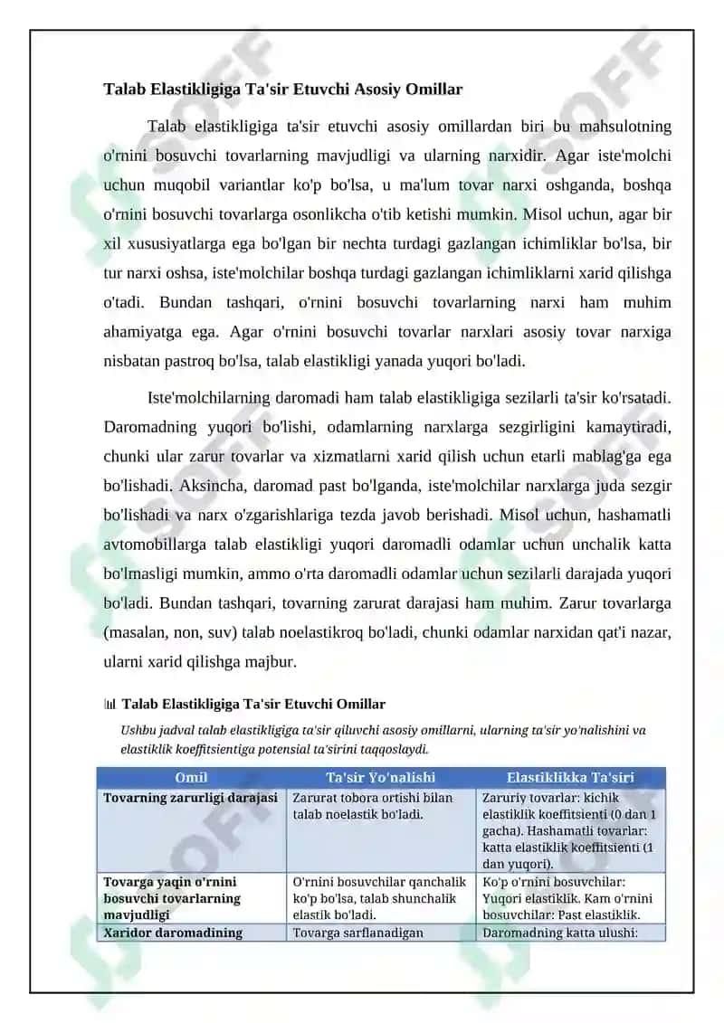 Talab va taklif elastikligi 8