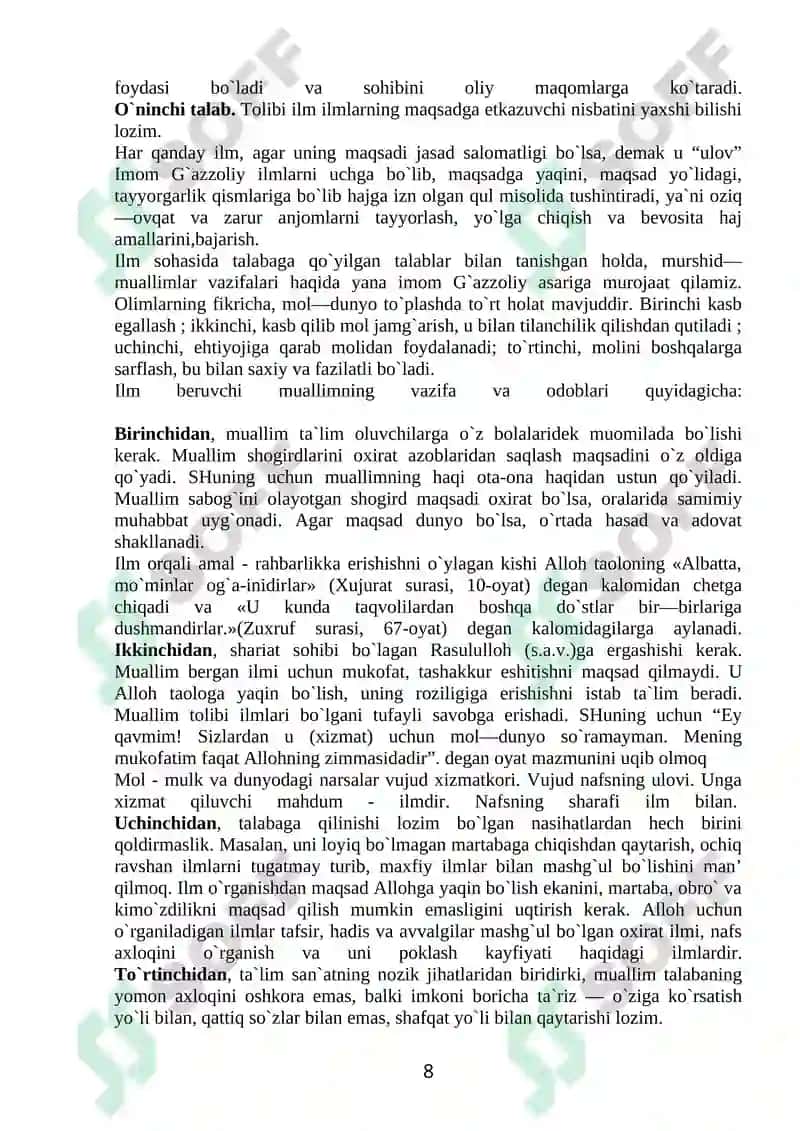 ALLOMALAR DIN TOG`RISIDA 8