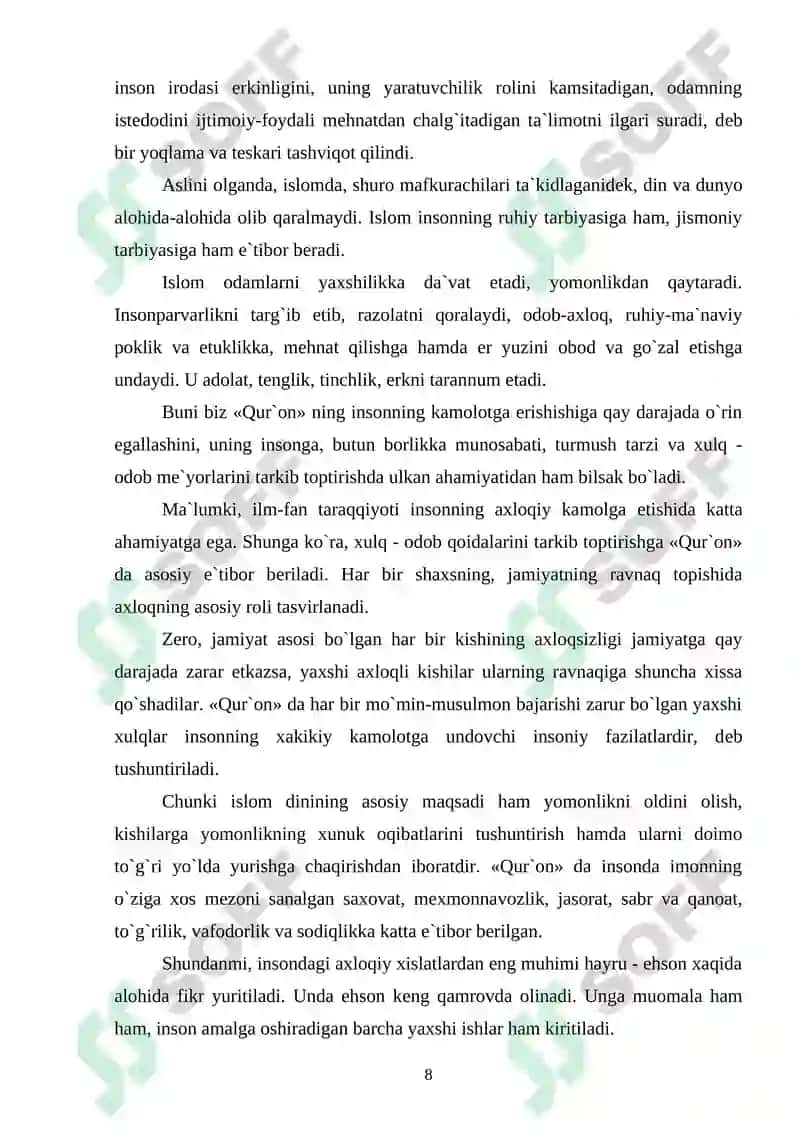 Quron Sharq xalqlarining diniy, ilmiy va ma`naviy me`rosi 8