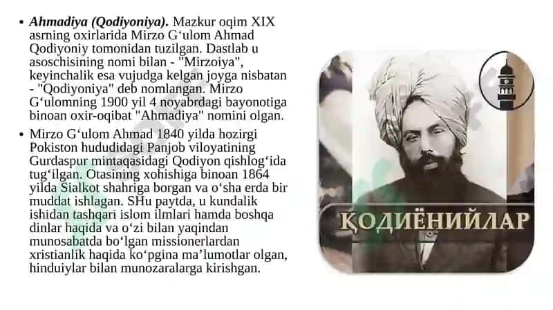 ZAMONAVIY DINIY HARAKATLAR VA SEKTALAR 8