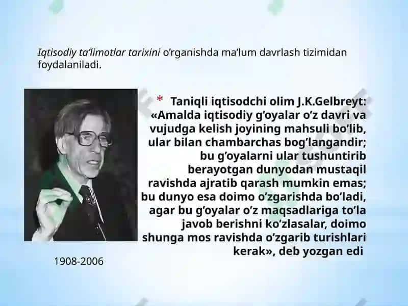 Iqtisodiy ta’limotlar tarixi 8