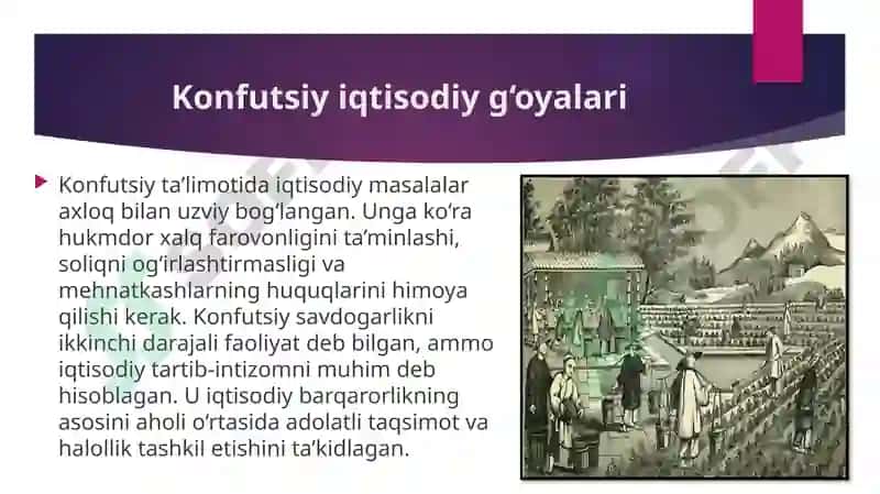 QADIMGI SHARQDA IQTISODIY G‘OYALAR 8