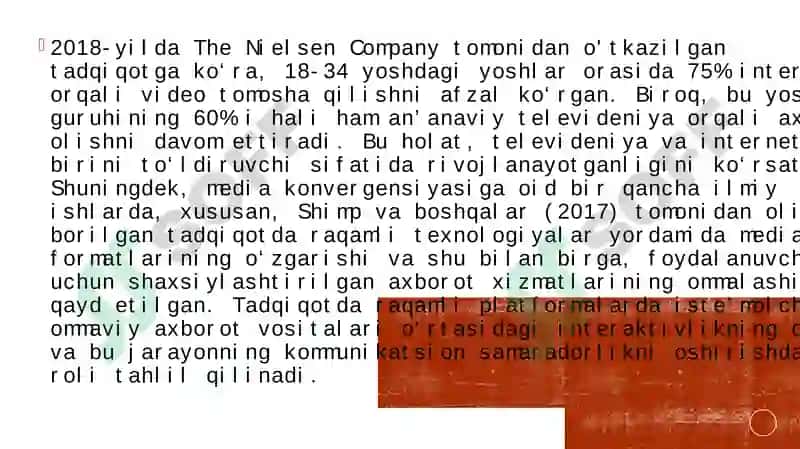 Radio va televideniya-tezkor va ommaviy axborot vositasi sifatida 8