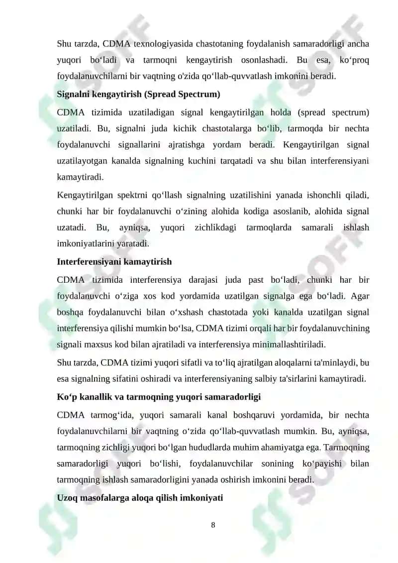 2- CDMA standartining umumiy tarmogʻi sxemasi 8