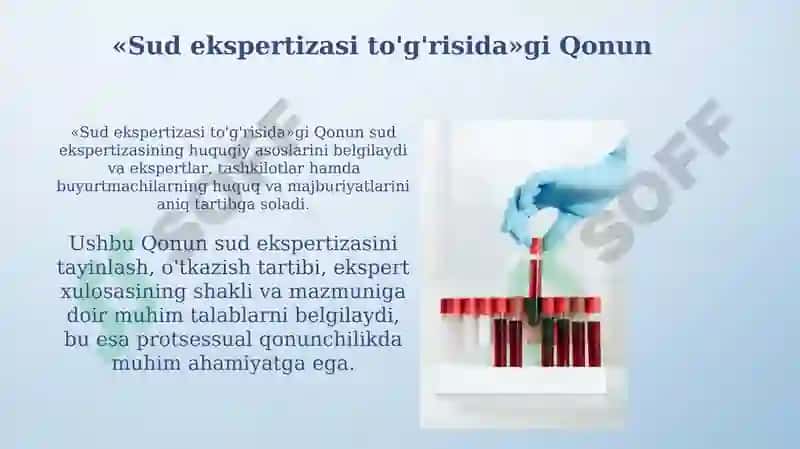 Sud kimyo ekspertiza amaliyotining me'yoriy hujjatlari 8