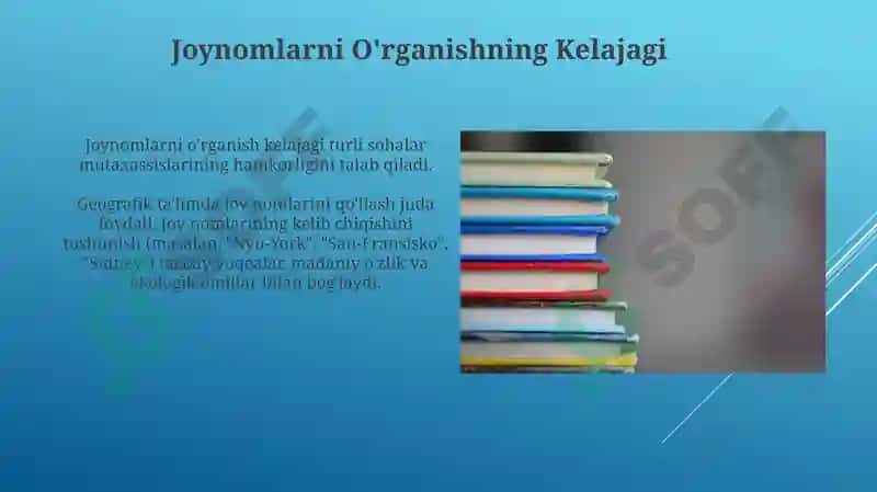 Maktab geografik ta'limida joy nomlarining ahamiyati 8