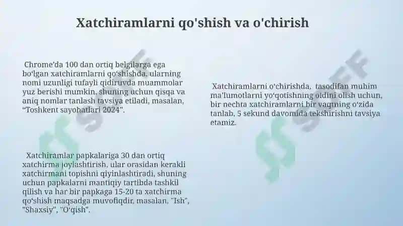 Google Crome brazuri haqida tushunchat 8