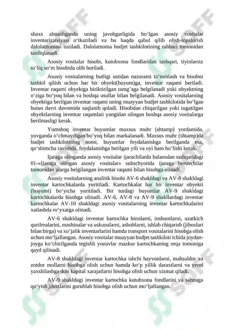 Asosiy vositalar hisobi 8