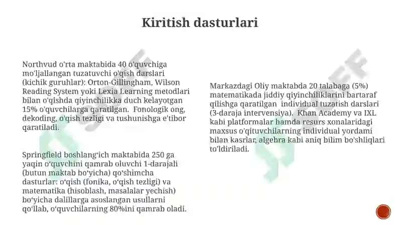 Korreksion sinflarining turlari 8