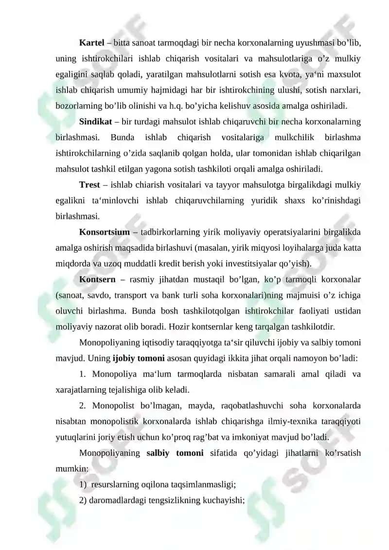 Raqobat kurashining shakllari va usullari 8