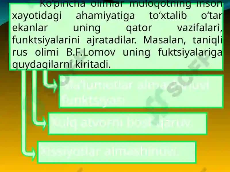 MUOMALANI TOMONLARI. MULОQAT 8