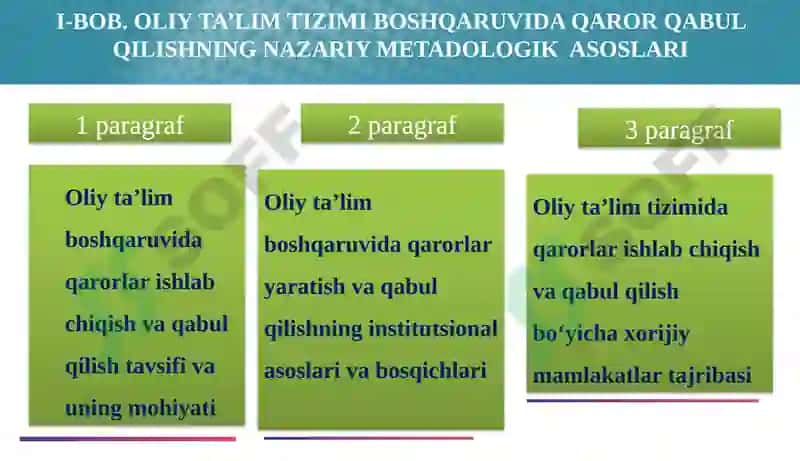 OLIY TA’LIM BOSHQARUVIDA QAROR QABUL QILISH JARAYONI 8
