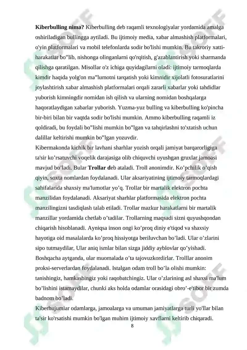 KIBER MAKONDA DINIY E’TIQOD TARG’IBOTI 8