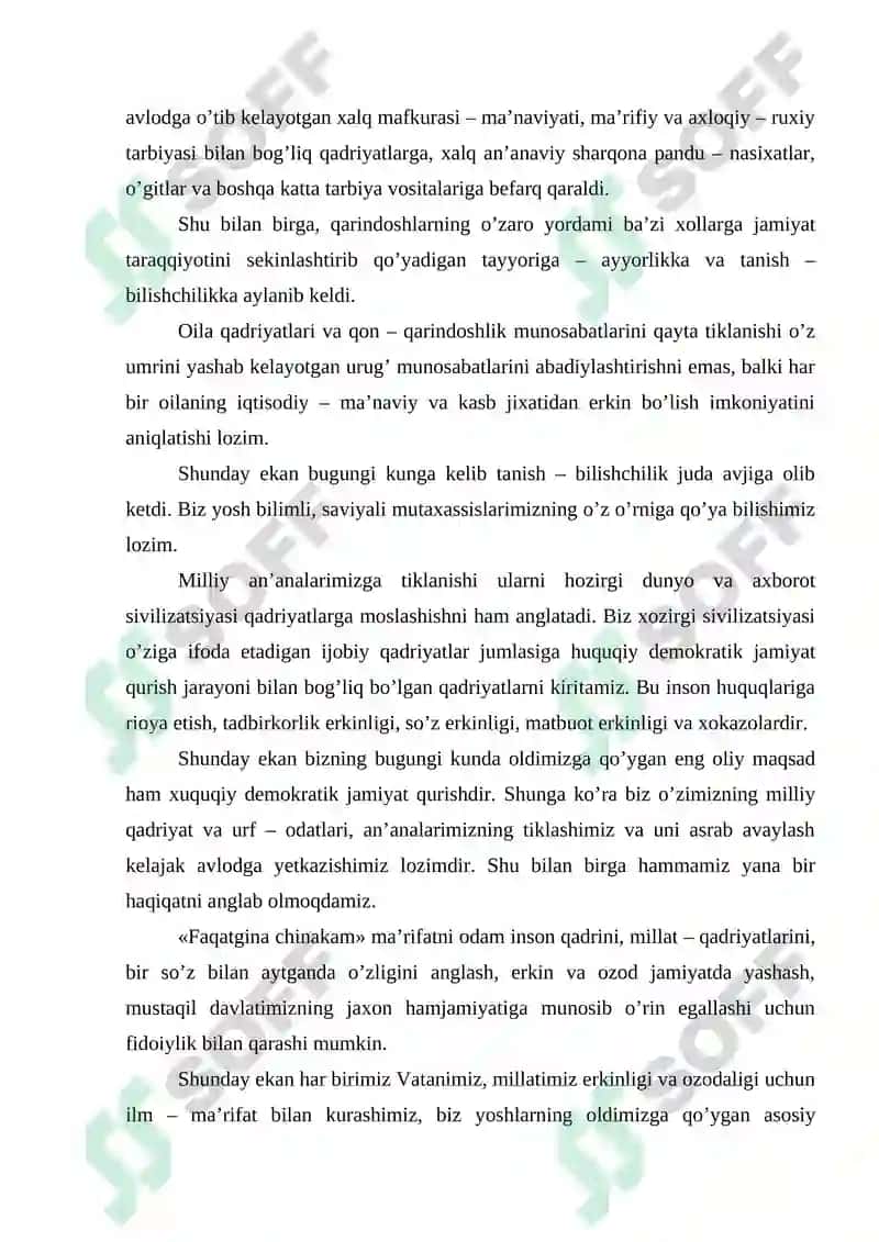 Oila tarbiyasida milliy qadryatlarning ahamiyati 8