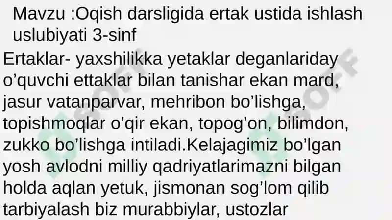 Oqish darslaridaqaytahikoyalashturlaridanfoydalanish 8