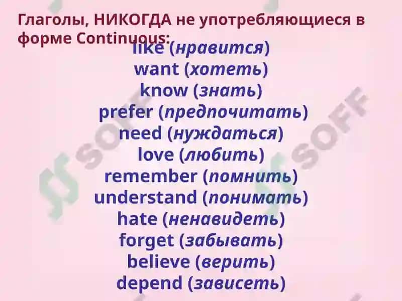 The Present Continuous Tense(Настоящее длительное время) 8