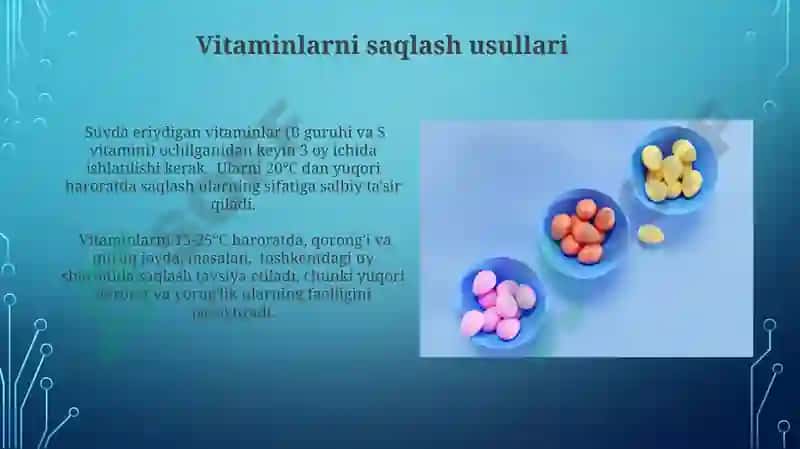 Vitaminlar klassifikatsiyasi 8