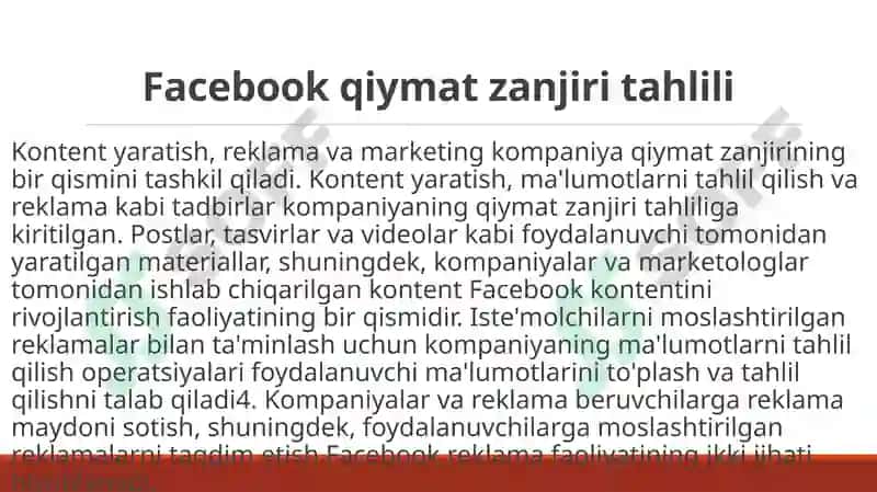 Facebook ning raqobat strategiyasi 8