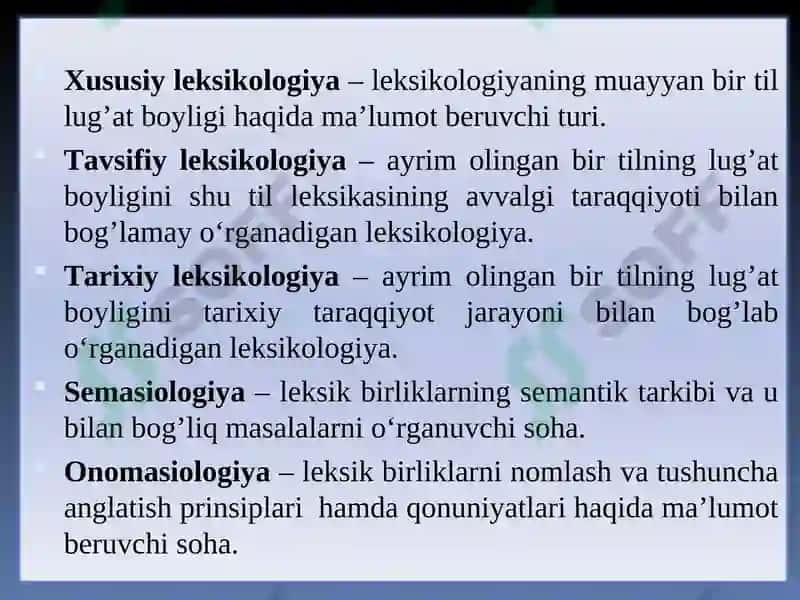 Leksikologiya. Frazeologiya. Leksikografiya 8