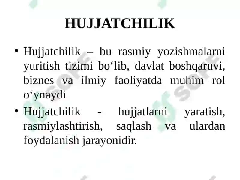 Nutqning ifodaliligi. O'zbek hujjatchiligi 8