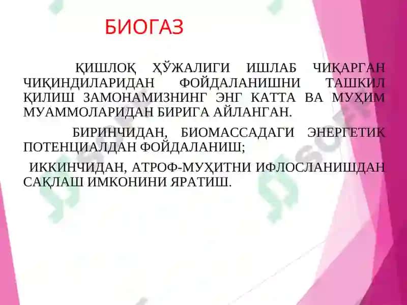 Ноъанавий усулда биогаз олиш 8