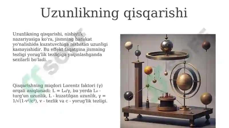 Maxsus nisbiylik nazariyasi elementlari 8