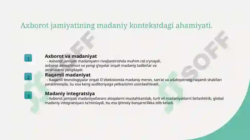 Axborot jamiyati va uning xususiyatlari 8