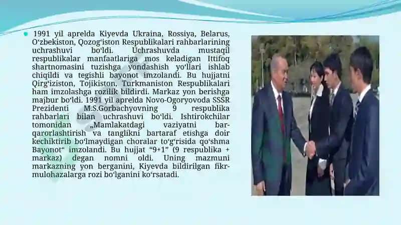 O'ZBEKISTON TANLAGAN MUSTAQIL RIVOJLANISH YO'LI VA UNING AHAMIYATI 8