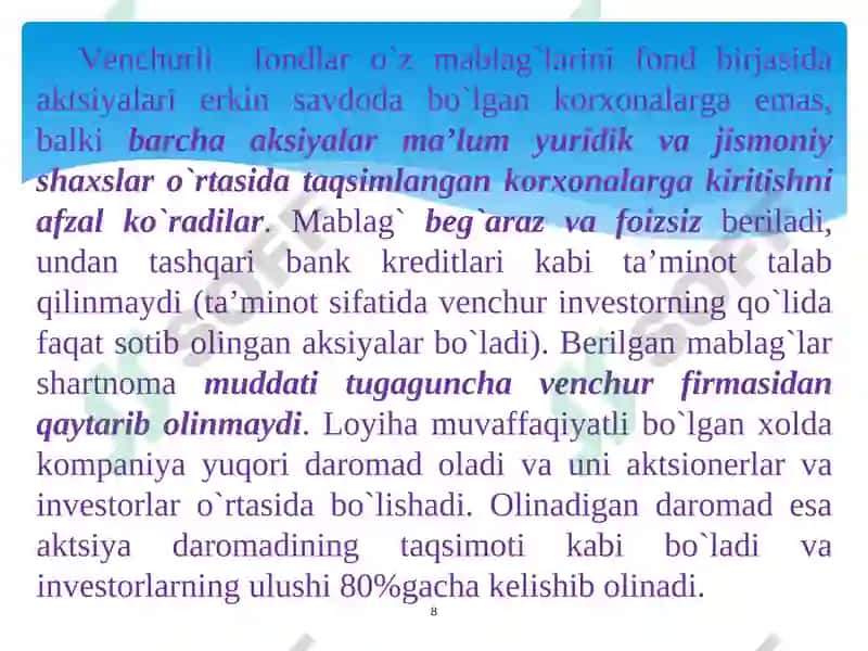 INNOVATSION IQTISODIYOT 8