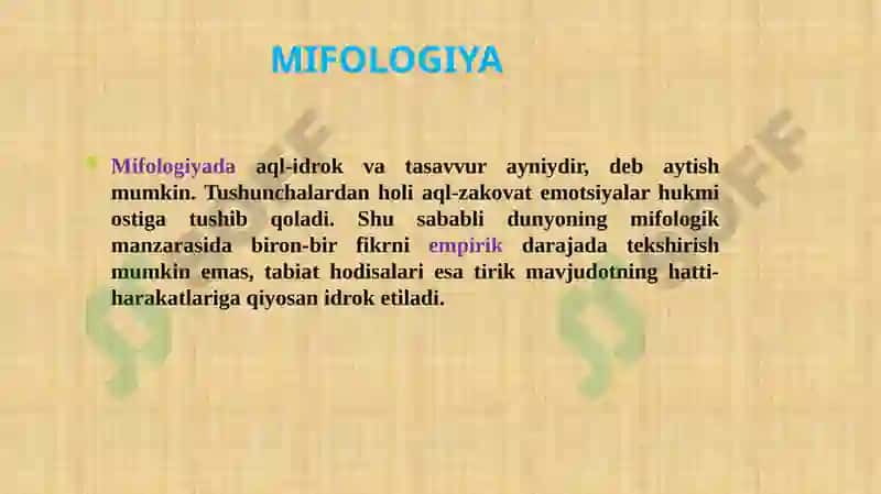 MIF VA AFSONANING JANR XUSUSIYATLARI 8