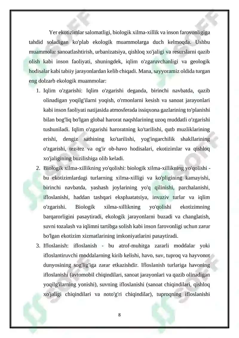 Energiya ta'minlash tizimlari 8
