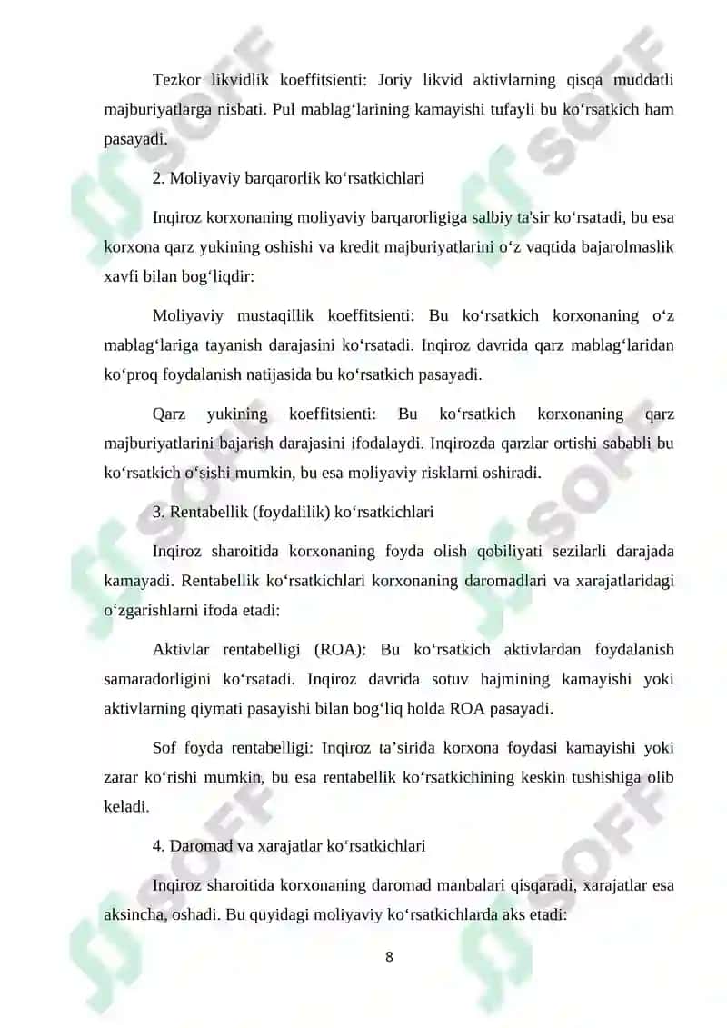 Inqirozga qarshi moliyaviy boshqaruv mexanizmini takomillashtirish 8
