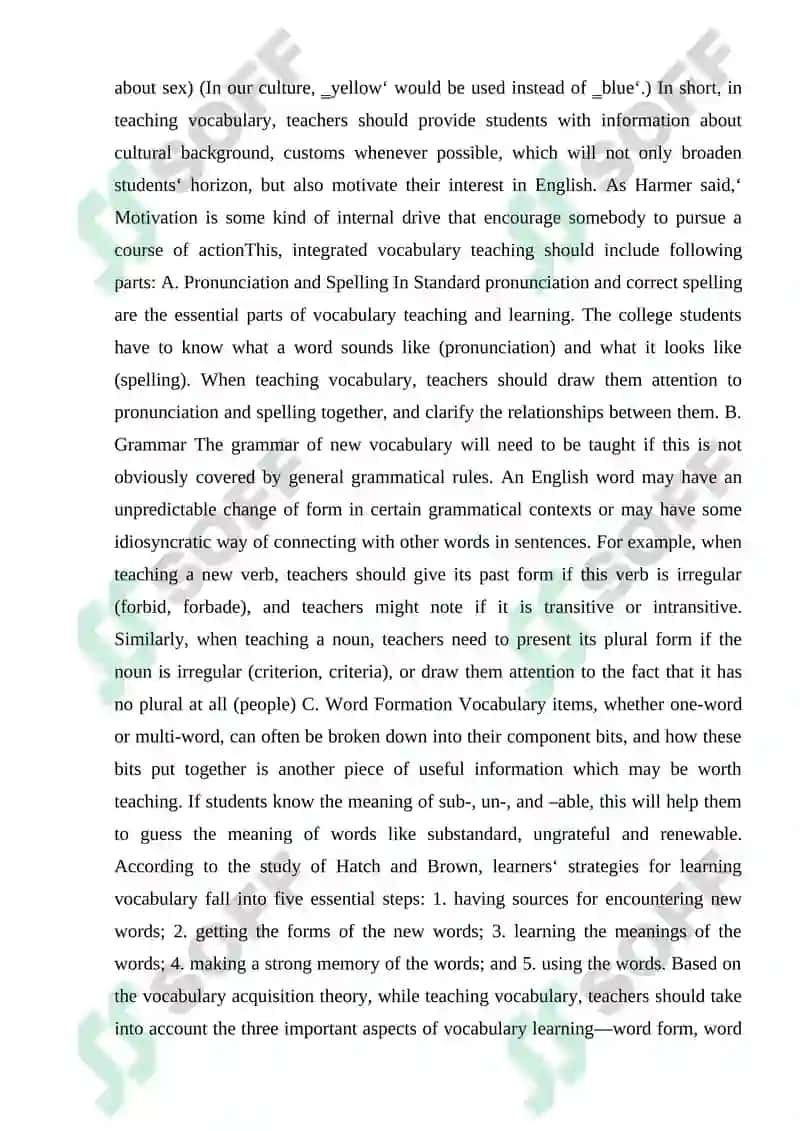 Methods and approaches in  vocubulary teaching and  their influence on studentʼs acquisition 8