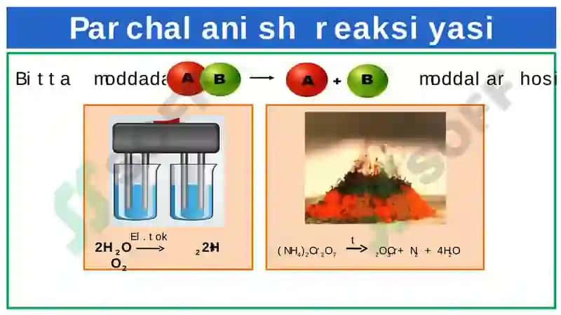 Kimyoviy reaksiya turlari.Kimyoviy energiya 8