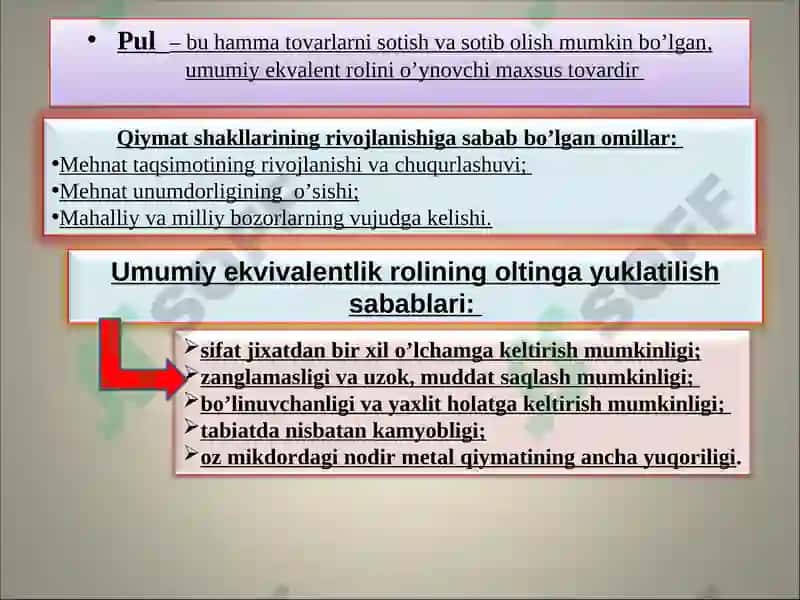 IQTISODIYOTDA TOVAR VA PUL 8