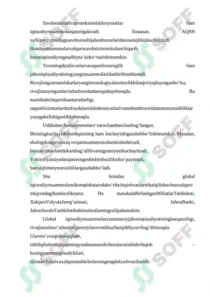 Jahonning Global Iqtisodiy Muammolari 8