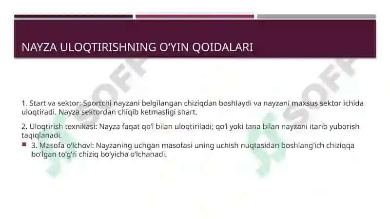 Nayza uloqtirish texnikasi 8