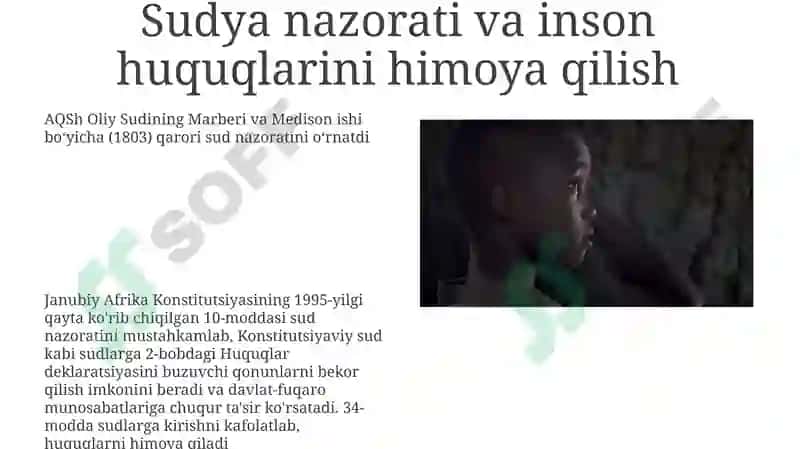 Janubiy Afrika Konstitutsiyasi (1996) 8