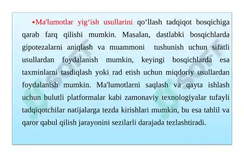 Ma'lumotlarniyigʻishusullari 8