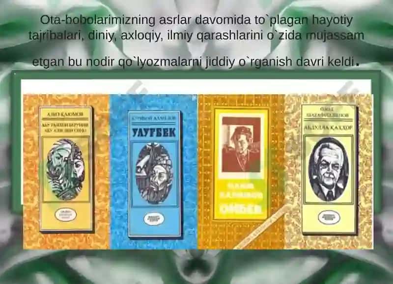 Tarixiy xotirasiz kelajak yo`q 8