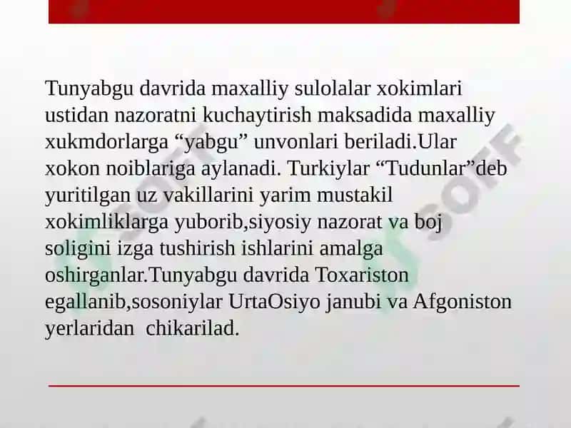 Ilko’rta asr davlat chilik va boshqaruv 8
