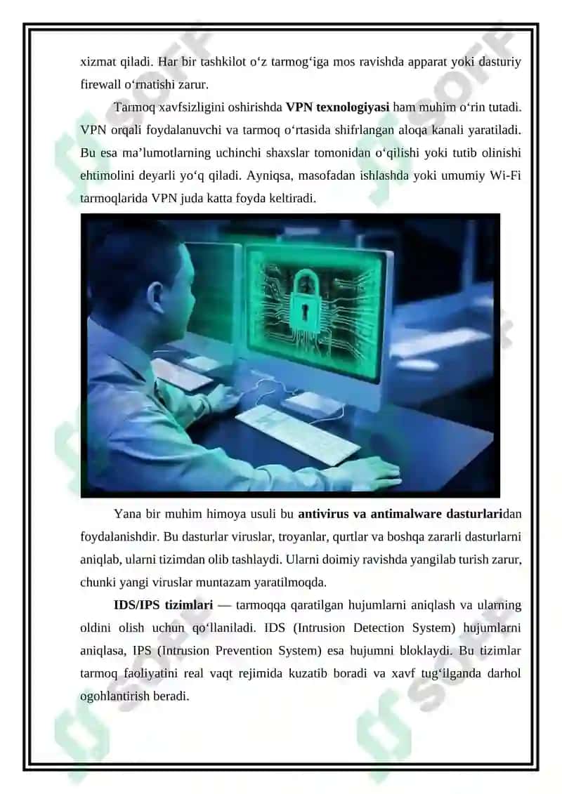 Tarmoqlarda xavfsizlik muammolari 8