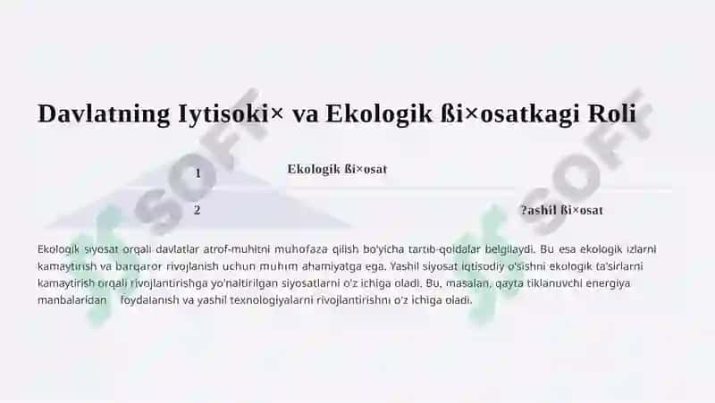 Yashili iqtisodiyot 8