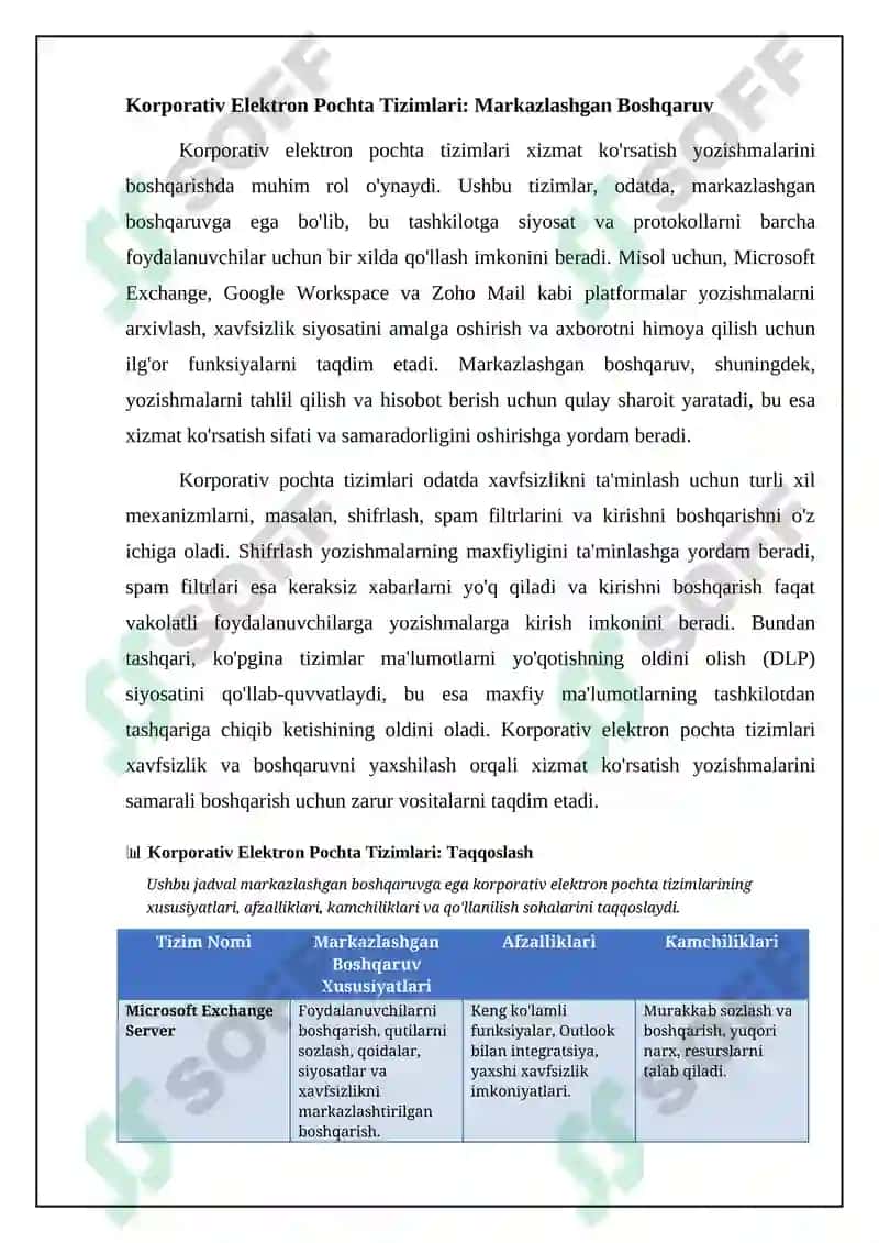 Xizmat yozishmalari bilan ishlash technologiyalari 8