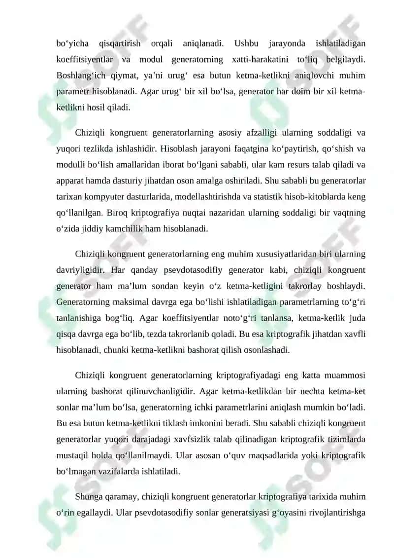 Kriptografiyada sonli ketma-ketliklarning tatbiqi 8
