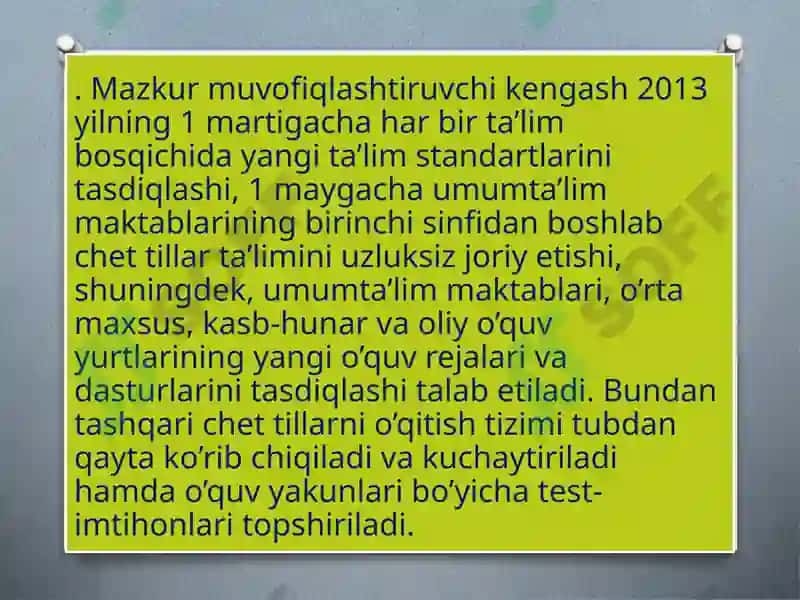 Davlat ta'lim standartlari 8