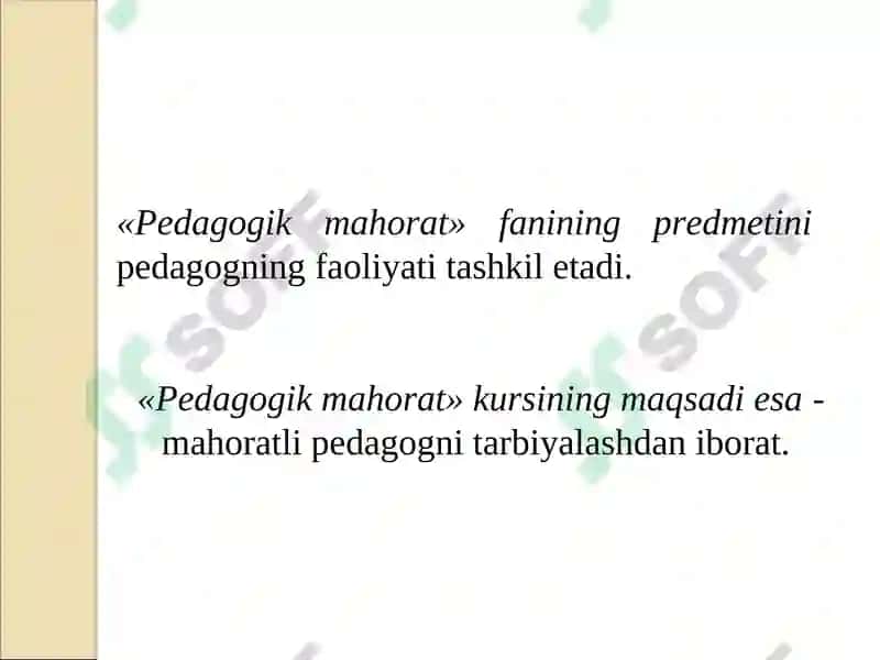 PEDAGOGIK MAHORAT HAQIDA TUSHUNCHA 8