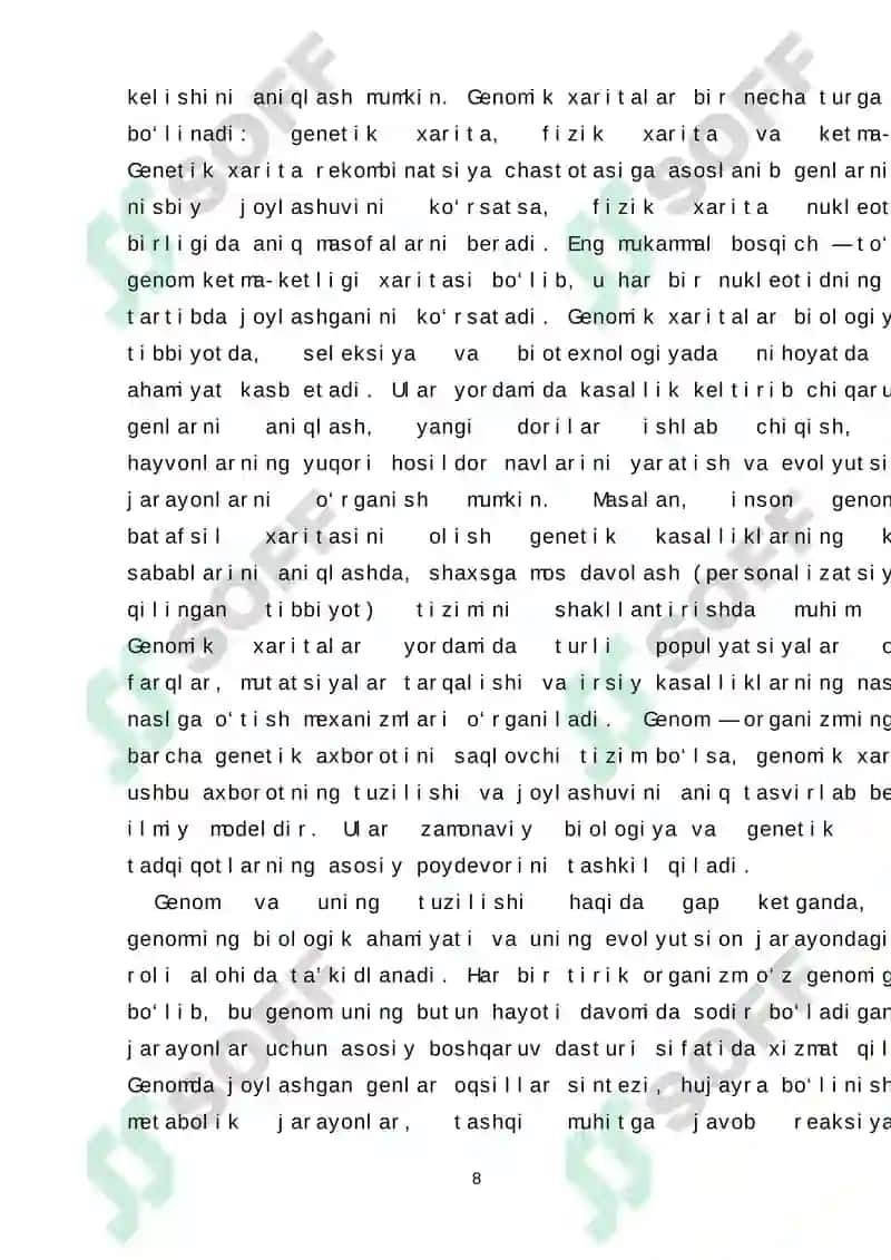 Genomik va sitalogik xaritalarni yaratish usullari 8