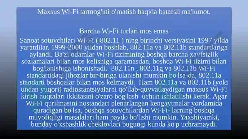 Wi-Fi texnologiyasi 8