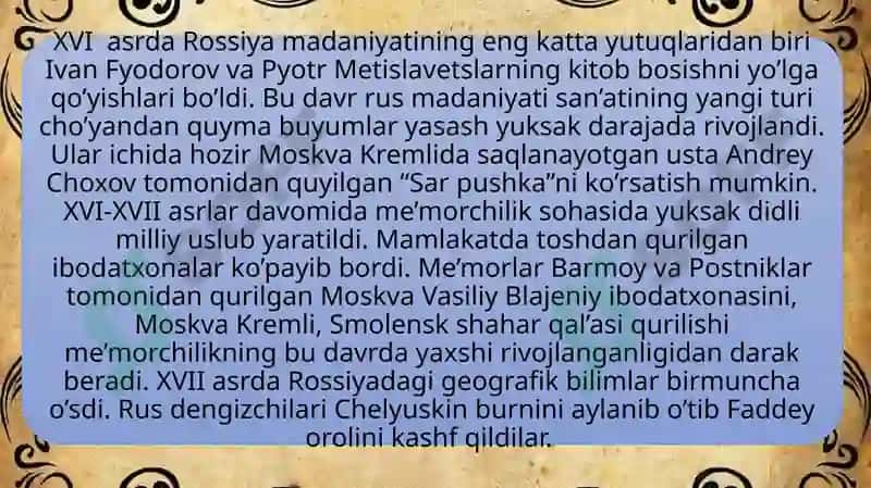 Rossiya madaniyati 8